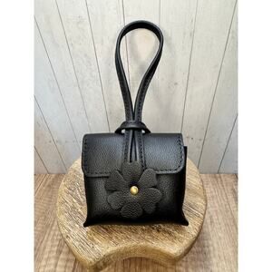 Portland Leather Blooming Wristlet Purse PEBBLED BLACK Wristlet FAST SHIP Bag